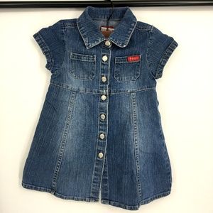 Guess Dark Wash Denim Short Sleeve Dress